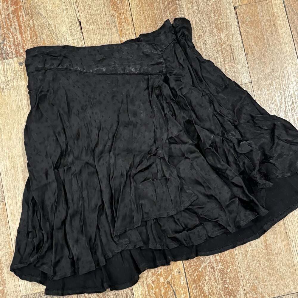 Free People Black Star Pattern Ruffle Layered Mini Skirt - Picture 5 of 8